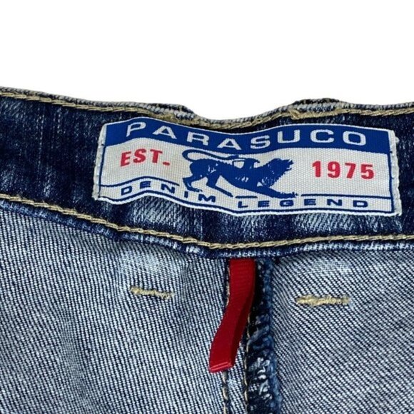 Parasuco Men's Blue 9HRIKER Distressed Stone Wash Slim Jeans US 38 x 34 - Picture 15 of 16